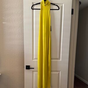 Norma Kamali Spring Green Halter Gown